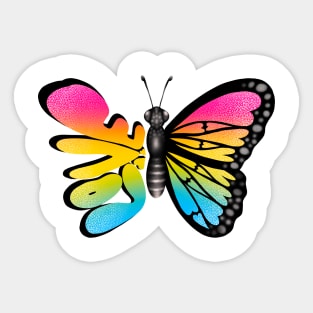 Pan Pride Butterfly Sticker